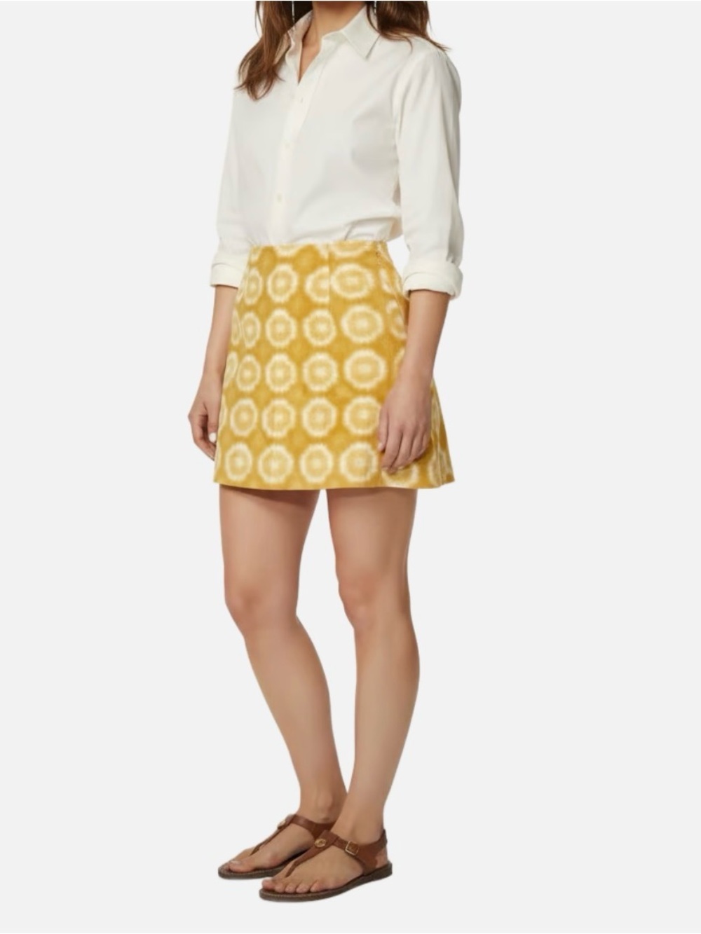 Preppy J. Crew Lemonade Silk Yellow Skirt